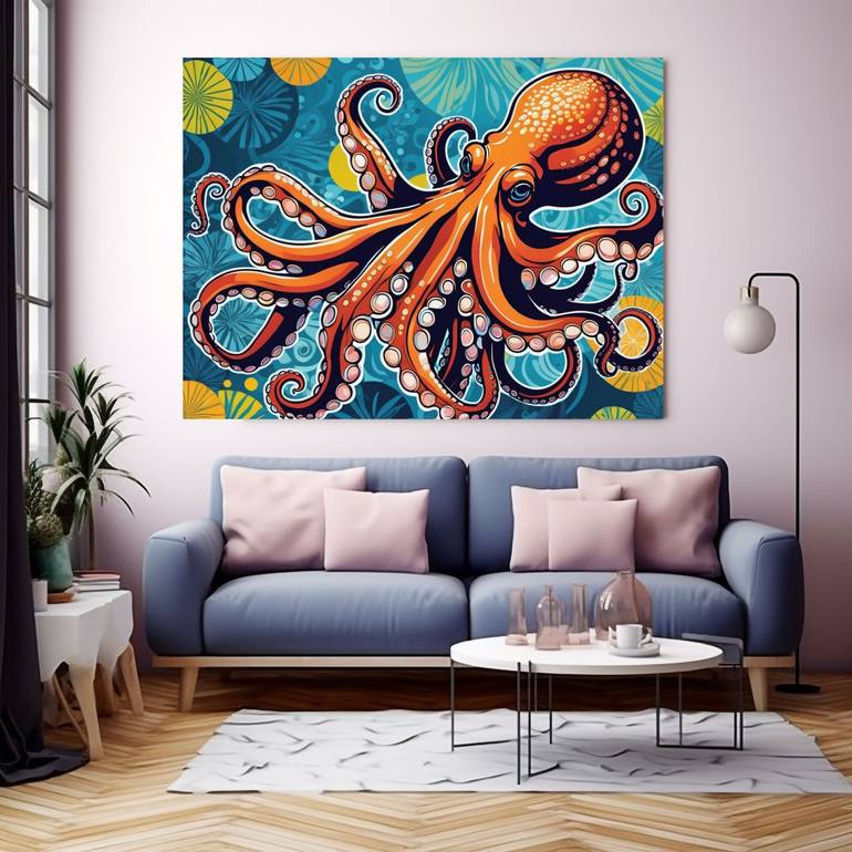 Octopus Painting by Elina Kharitonova | Saatchi Art