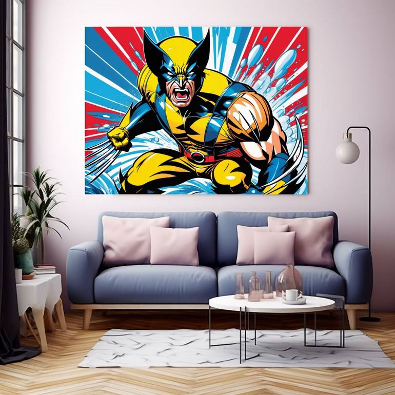 Wolverine - Pop Art Painting Painting by Elina Kharitonova | Saatchi Art