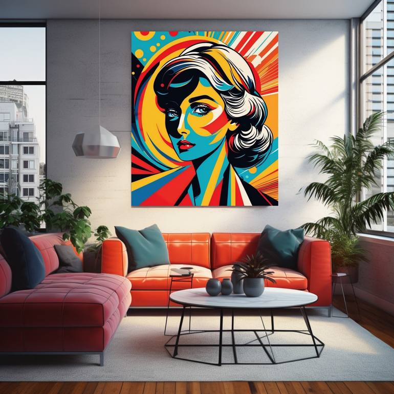 Vibrant Woman Painting by Elina Kharitonova | Saatchi Art