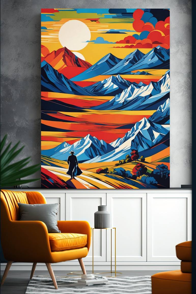 Journey Through the Peaks Painting by Elina Kharitonova | Saatchi Art