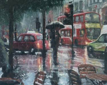 London Rain Scene thumb