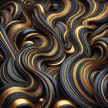 Original Art Deco Abstract Sculpture by Djamel Eddine Hafis