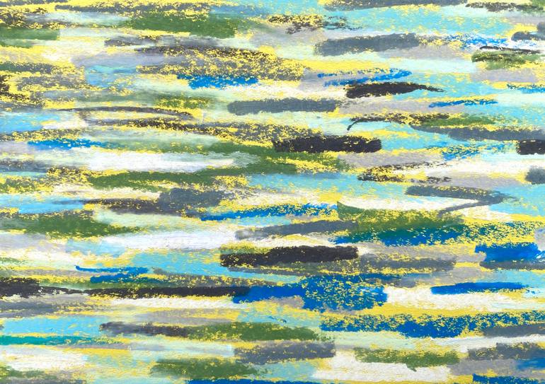 Original Abstract Beach Drawing by Dara Lidagovski