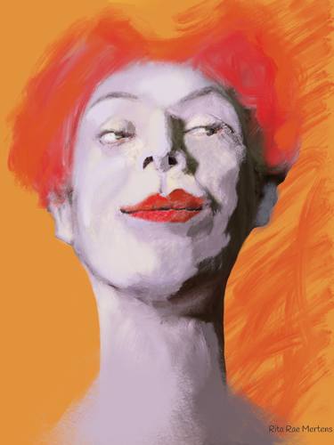 Original Expressionism People Mixed Media by Rita Mertens