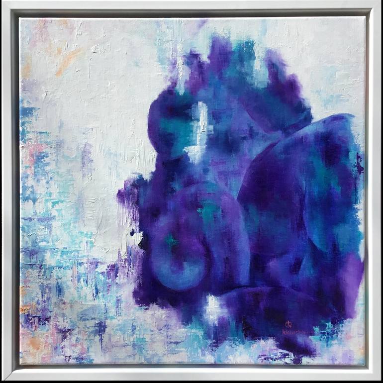 Original Abstract Portrait Painting by Karen Klucowicz