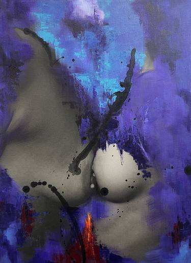 Original Contemporary Erotic Mixed Media by karen klucowicz