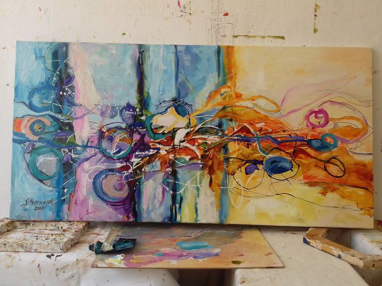 Original Modern Abstract Painting by Elena Bissinger