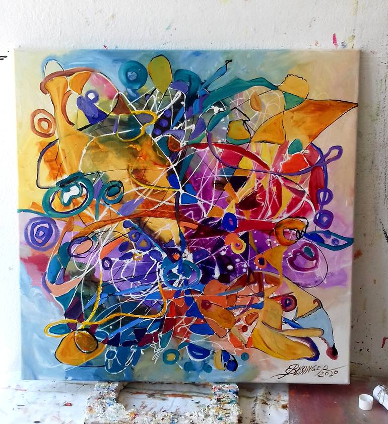 Original Abstract Painting by Elena Bissinger