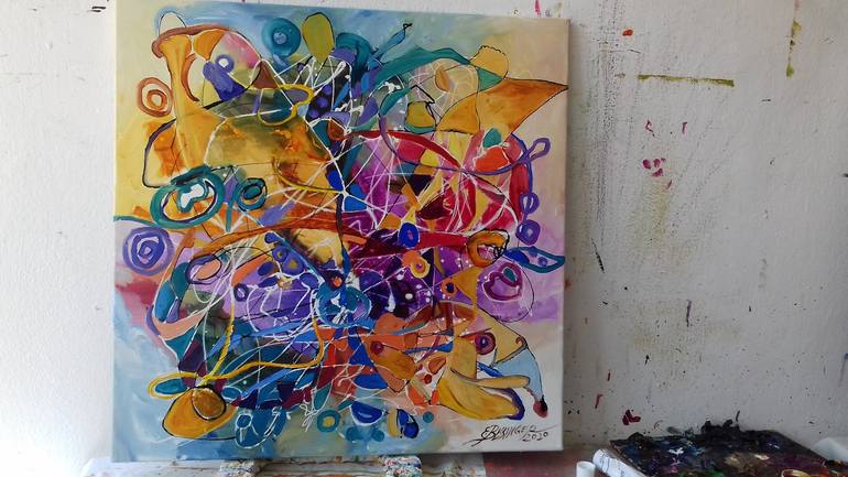 Original Abstract Painting by Elena Bissinger