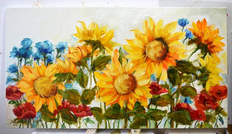 Original Floral Painting by Elena Bissinger