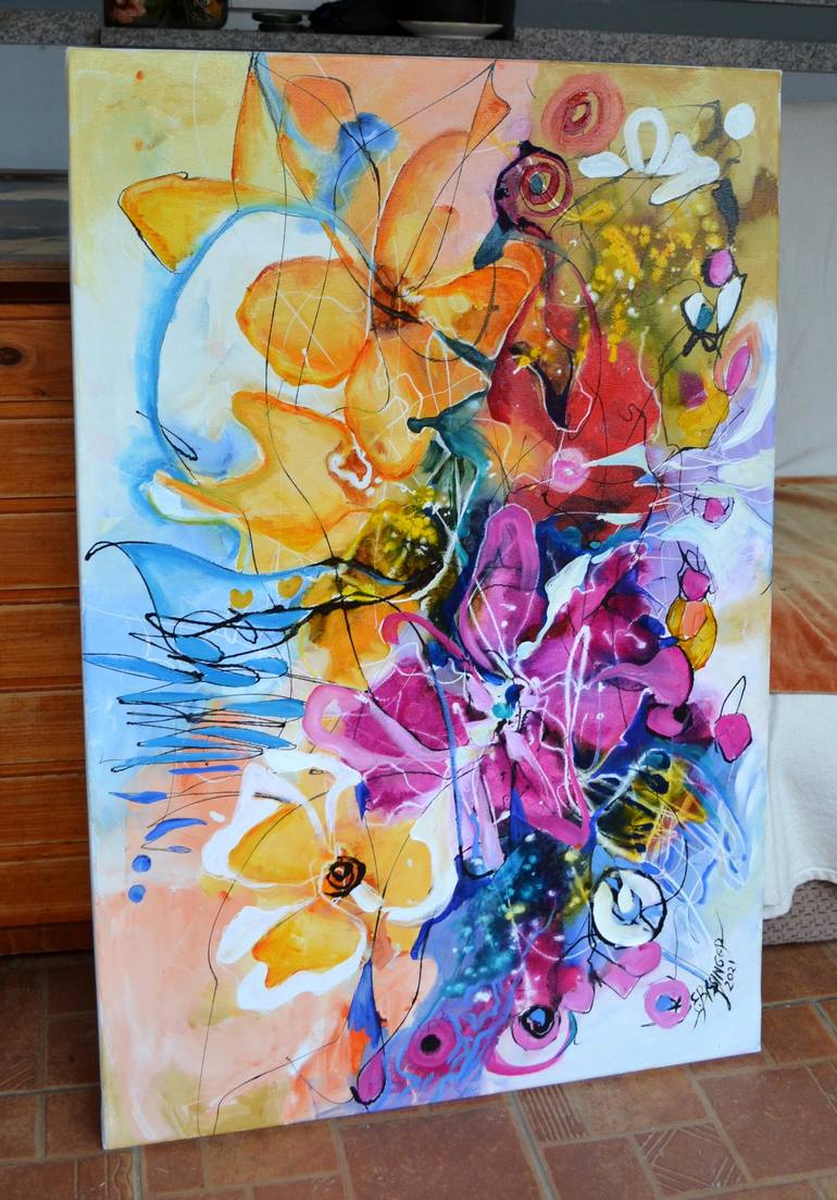 Original Abstract Painting by Elena Bissinger