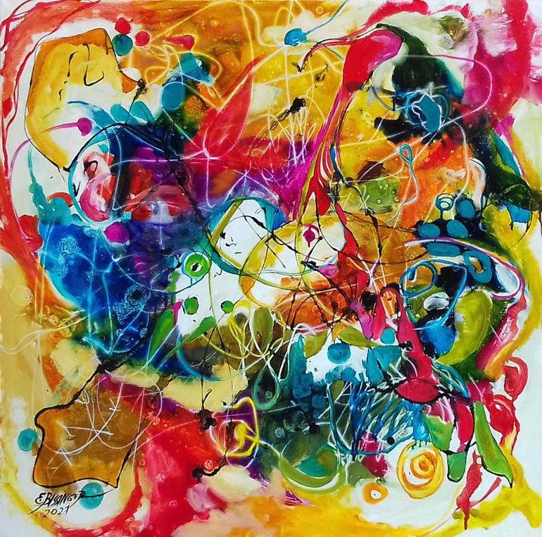 Monern art, Bissinger ,original Painting by Elena Bissinger 