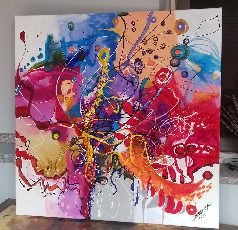 Original Abstract Painting by Elena Bissinger