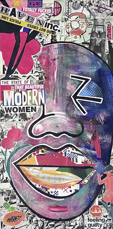 Original Street Art Women Mixed Media by Im Forgotten