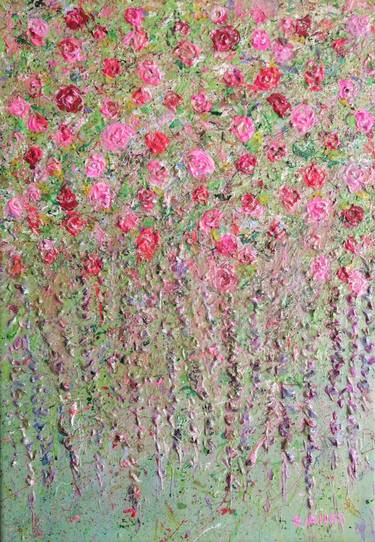 Original Abstract Expressionism Floral Painting by Babra Allen