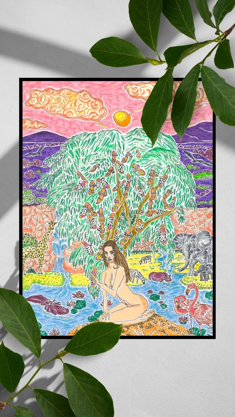 Original Tree Painting by Jessica da Silva Oleiro
