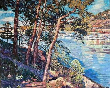 Print of Impressionism Landscape Paintings by Nadezda Stupina