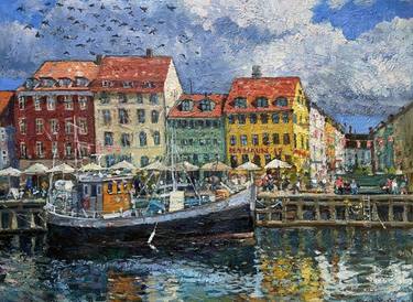 Original Impressionism Cities Paintings by Nadezda Stupina