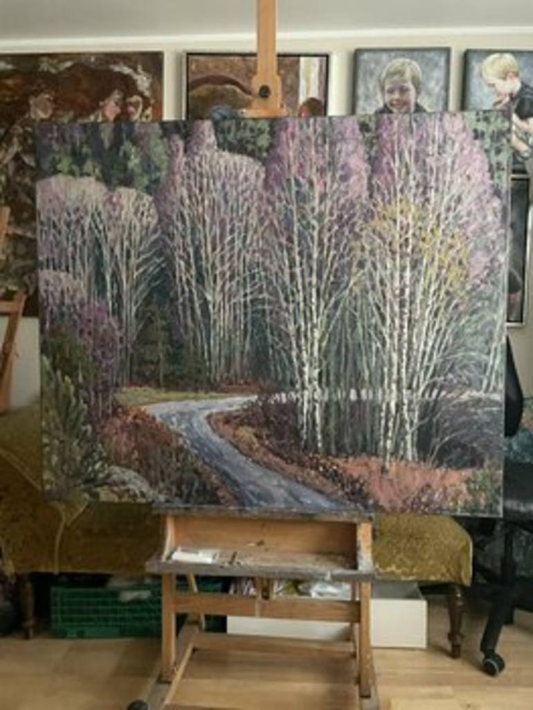 Original Impressionism Landscape Painting by Nadezda Stupina