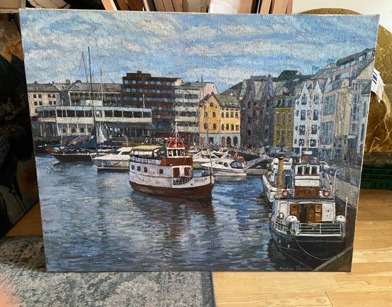 Original Impressionism Landscape Painting by Nadezda Stupina