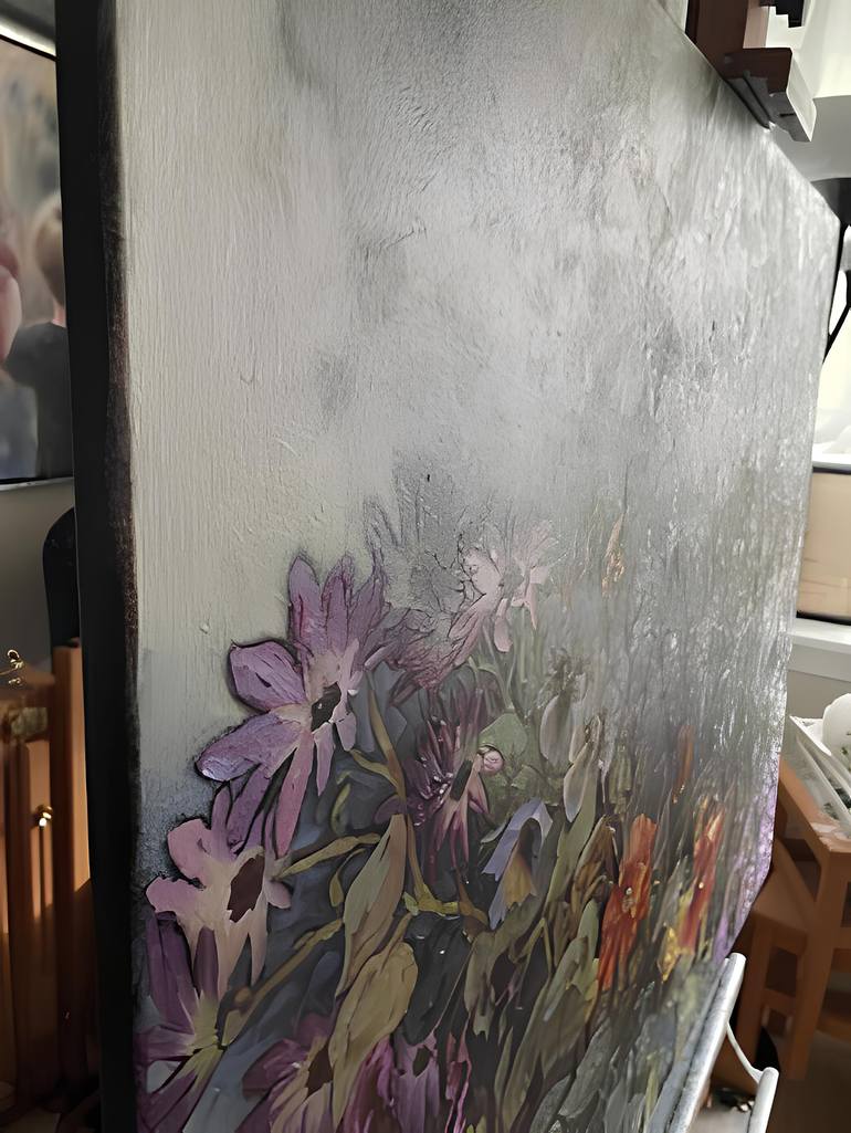 Original Modernism Floral Painting by Nadezda Stupina