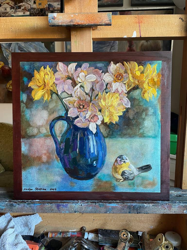 Original Impressionism Still Life Painting by Nadezda Stupina
