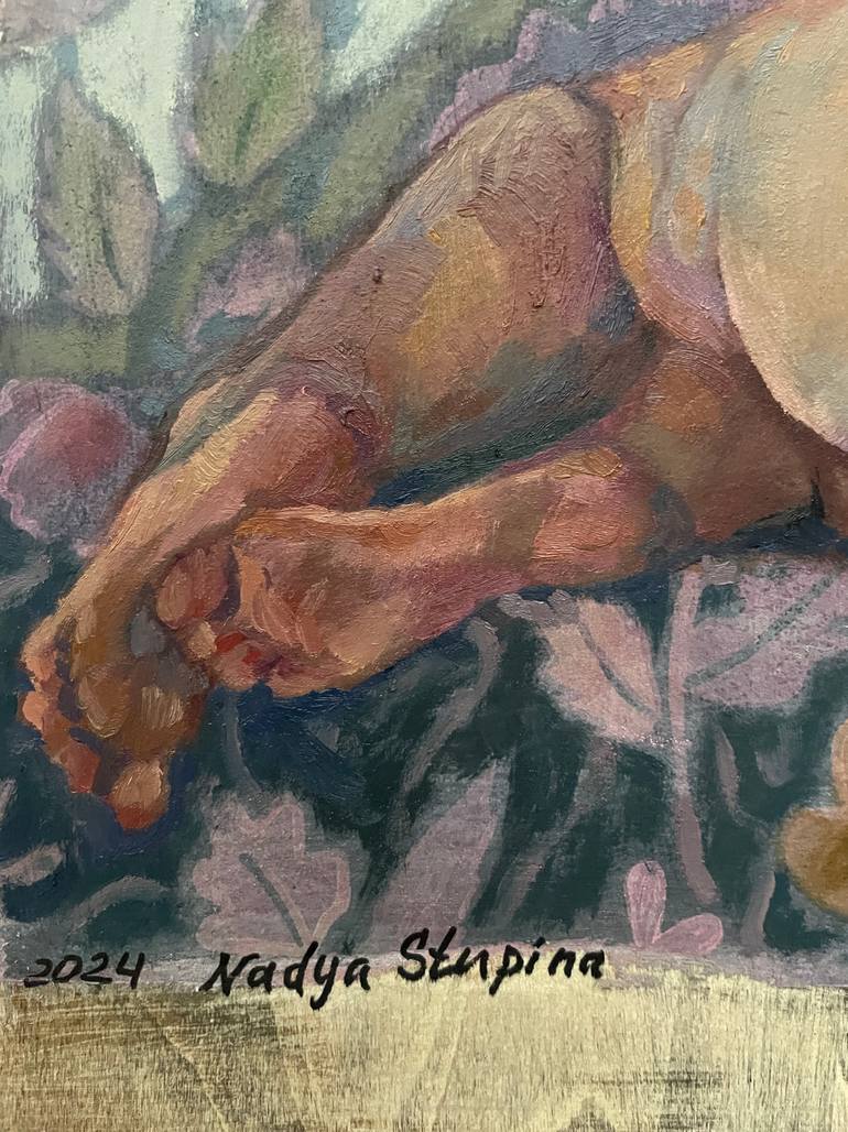 Original Impressionism Nude Painting by Nadezda Stupina
