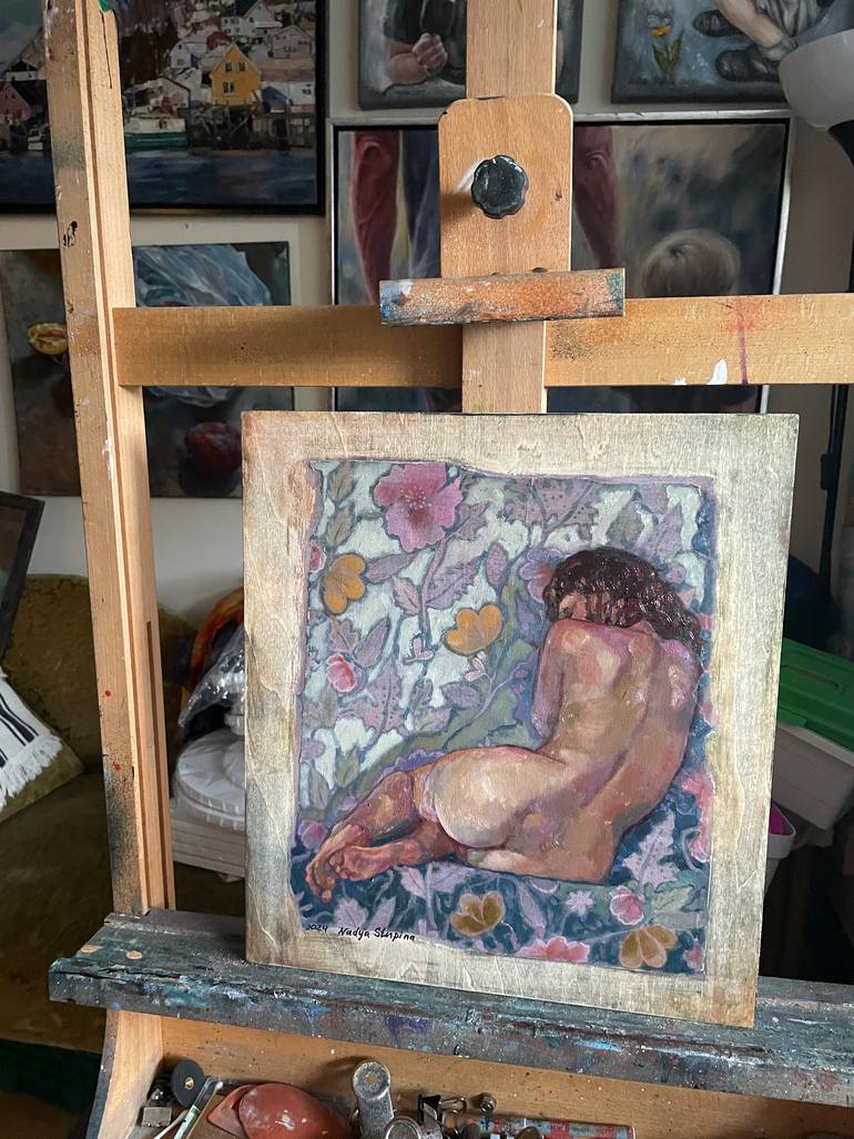Original Impressionism Nude Painting by Nadezda Stupina