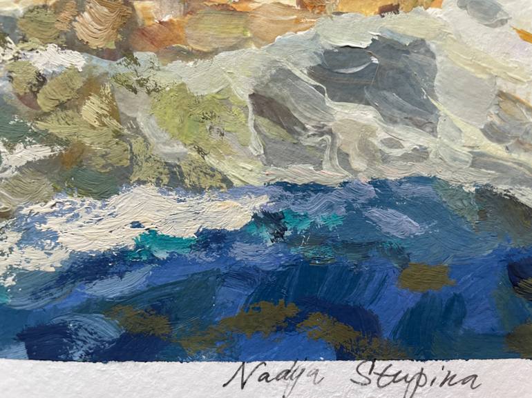 Original Impressionism Seascape Painting by Nadezda Stupina