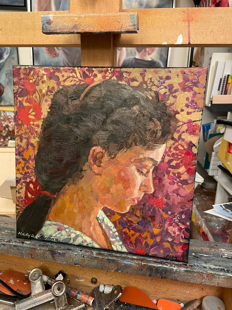 Original Impressionism Women Painting by Nadezda Stupina