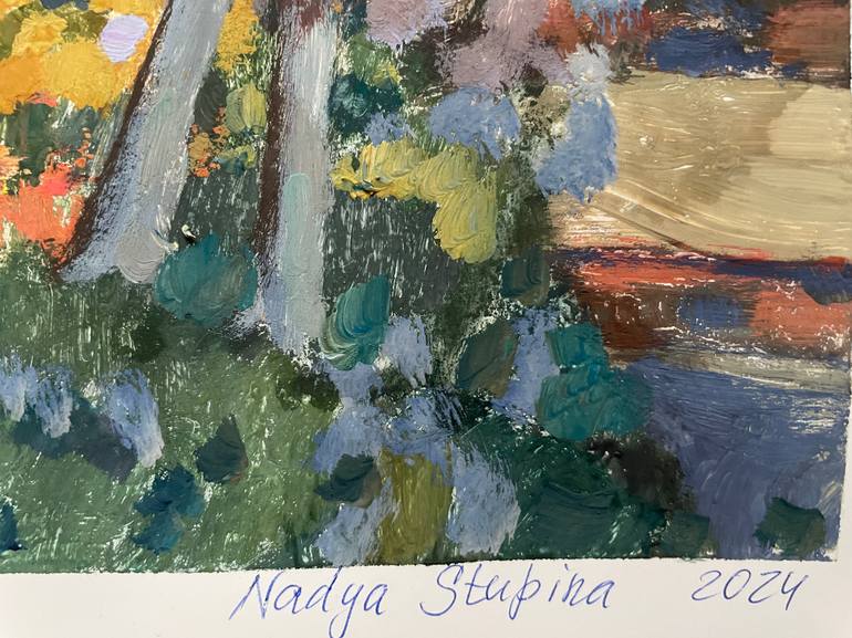 Original Impressionism Landscape Painting by Nadezda Stupina