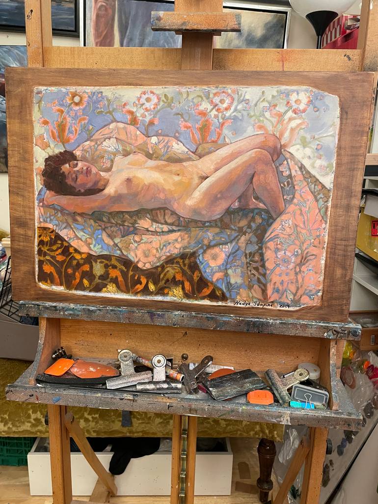 Original Impressionism Nude Painting by Nadezda Stupina