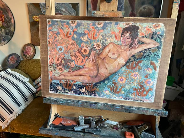 Original Impressionism Nude Painting by Nadezda Stupina