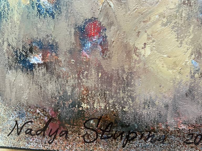 Original Impressionism Floral Painting by Nadezda Stupina