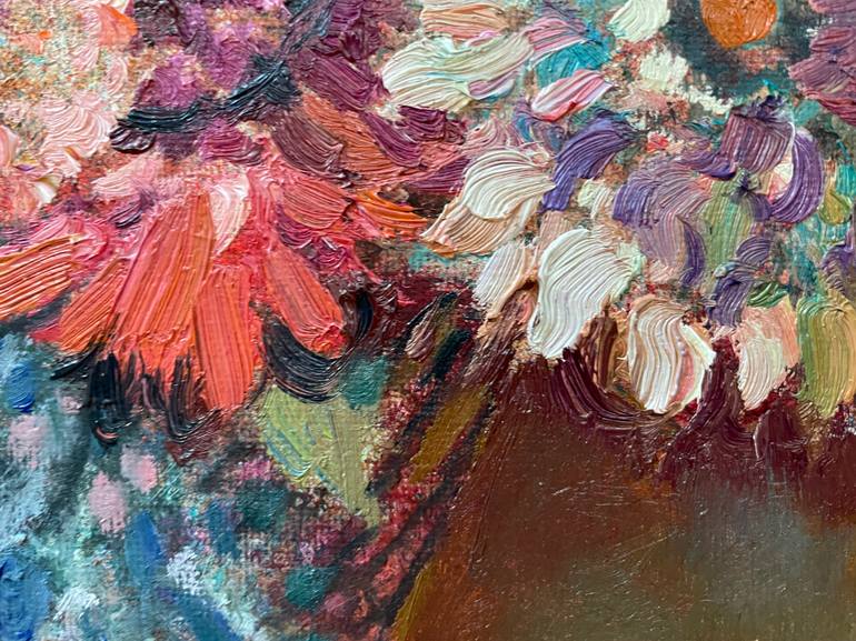 Original Impressionism Floral Painting by Nadezda Stupina