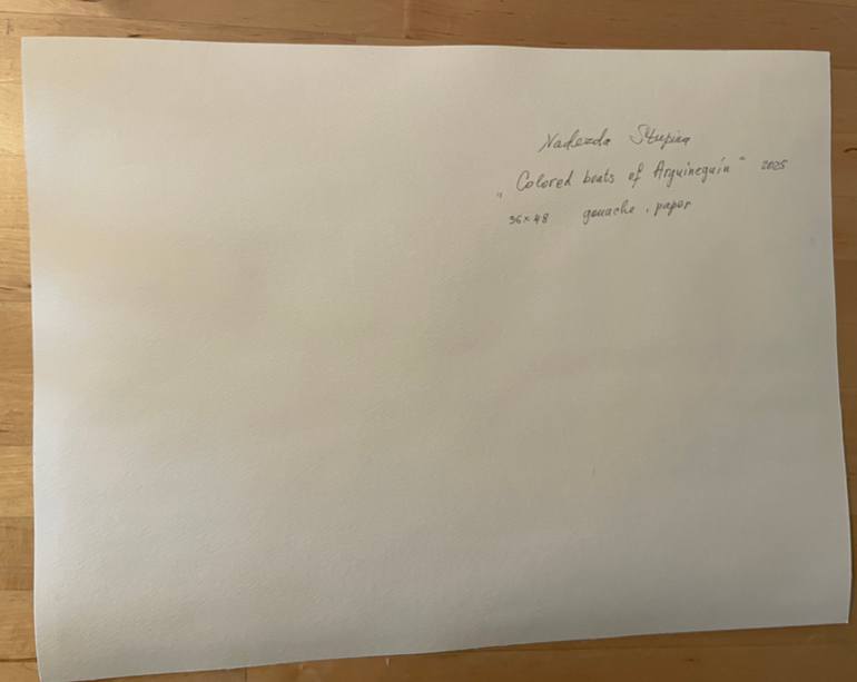 Original Impressionism Boat Painting by Nadezda Stupina