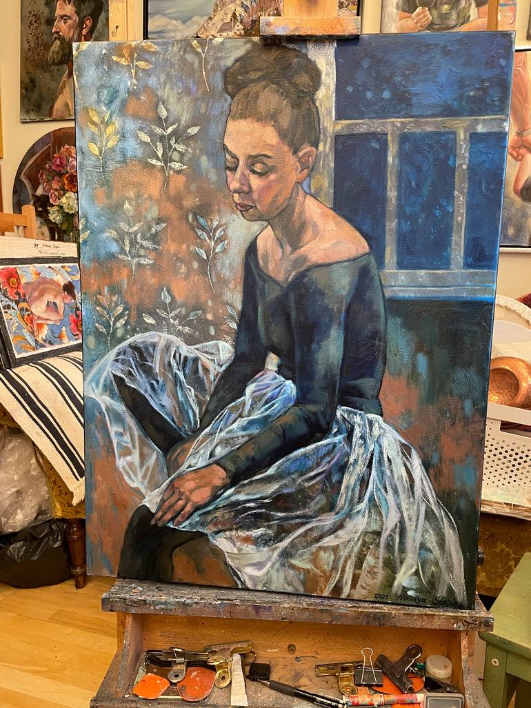 Original Figurative People Painting by Nadezda Stupina