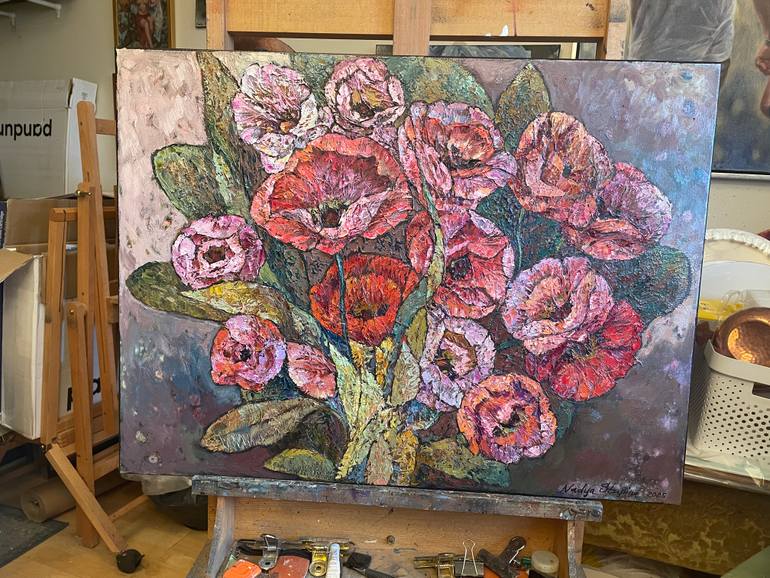 Original Impressionism Botanic Painting by Nadezda Stupina
