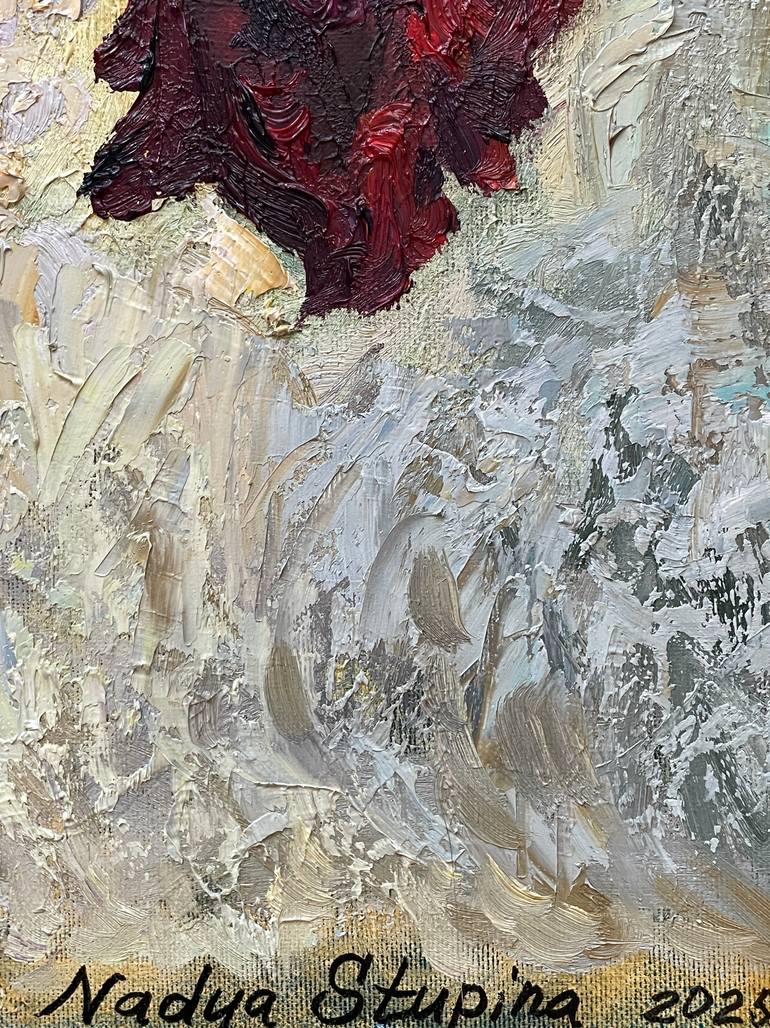 Original Impressionism Floral Painting by Nadezda Stupina