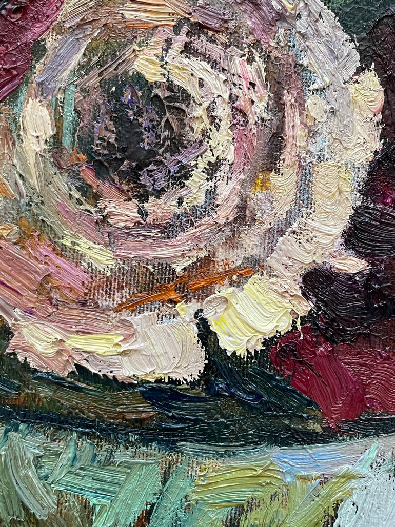 Original Impressionism Floral Painting by Nadezda Stupina