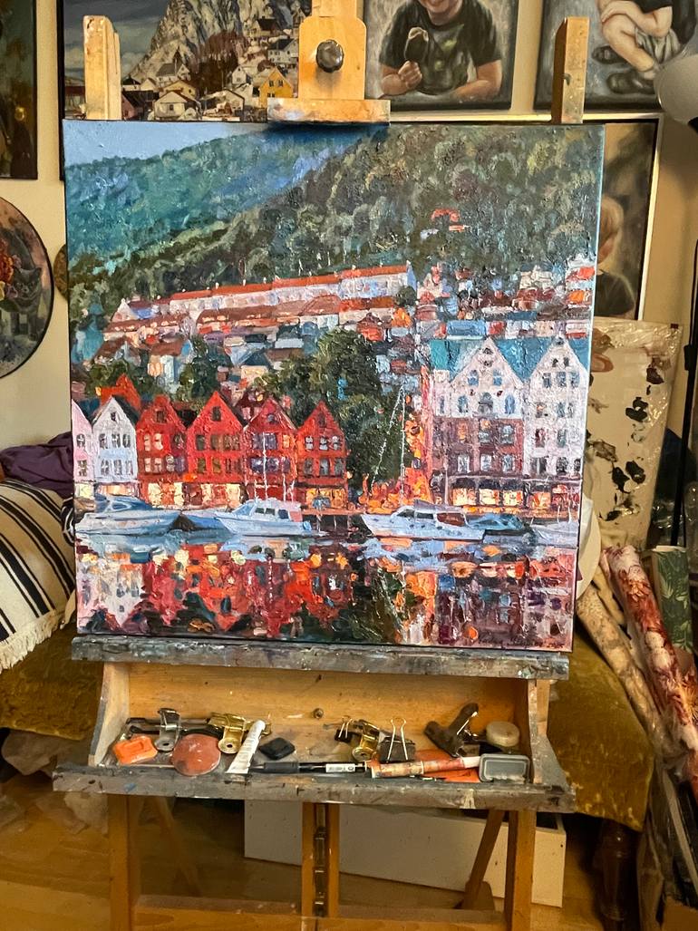 Original Impressionism Landscape Painting by Nadezda Stupina