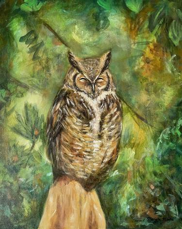 Sweet Slumber - Great Horned Owl thumb