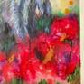 Bear and Poppy Painting Detail 1