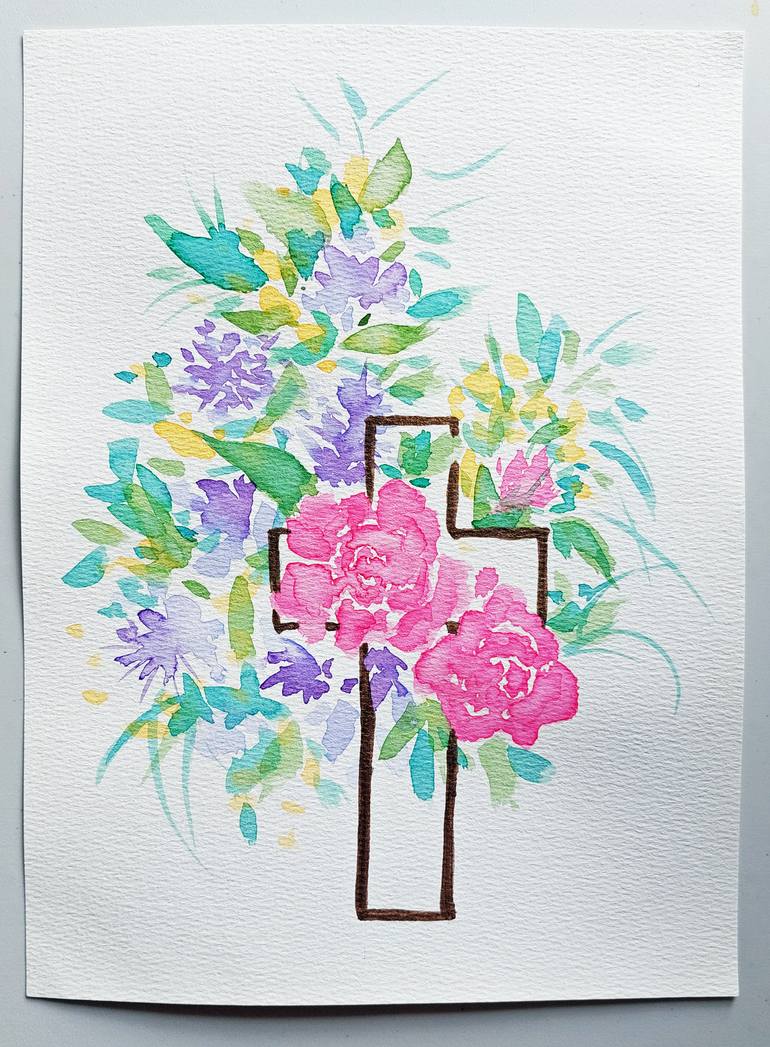 Original Baroque Floral Painting by Daily Bread Atelier