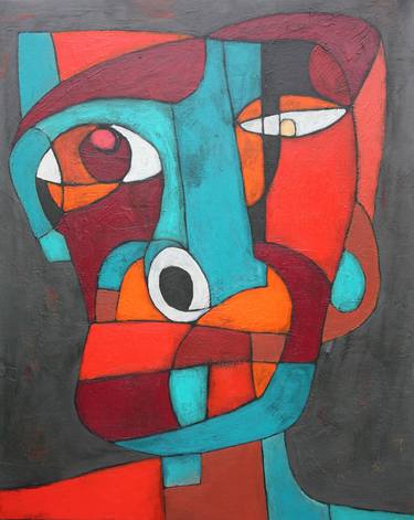 Original Cubism Abstract Painting by Jin-Hyun Nam