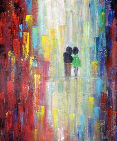 Original Abstract Love Paintings by RACHEL A