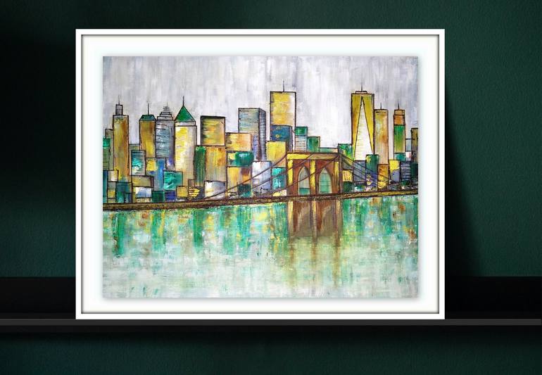 Original Cities Painting by RACHEL A
