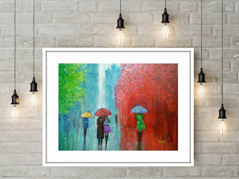 Original Abstract Love Painting by RACHEL A