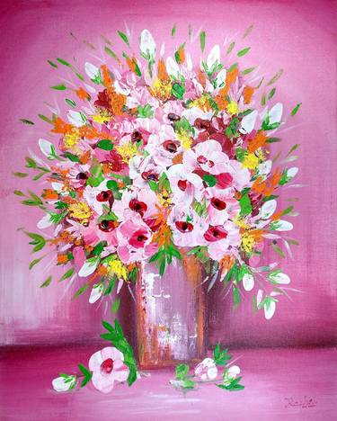 Original Abstract Floral Paintings by RACHEL A