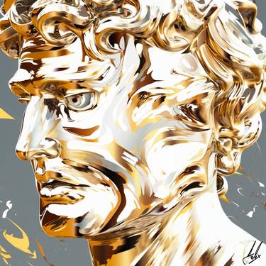 Print of Abstract Classical mythology Mixed Media by King Felix